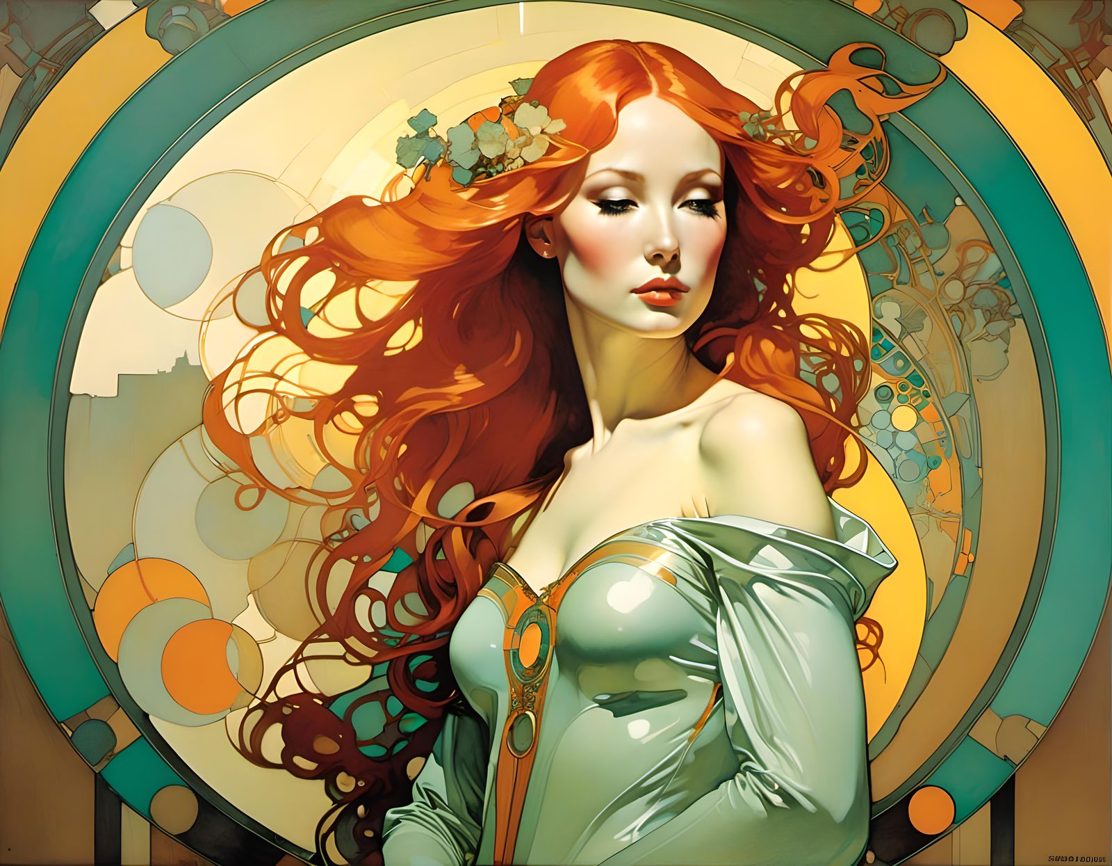 Futureshock - Alphonse Mucha painting of Tori Amos