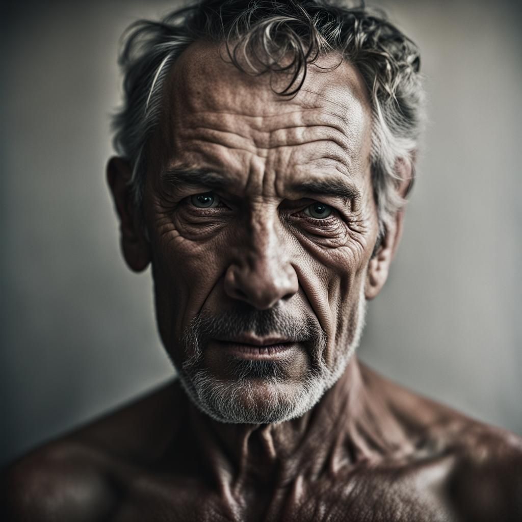 Striking Portrait of a Mature Man in Shape