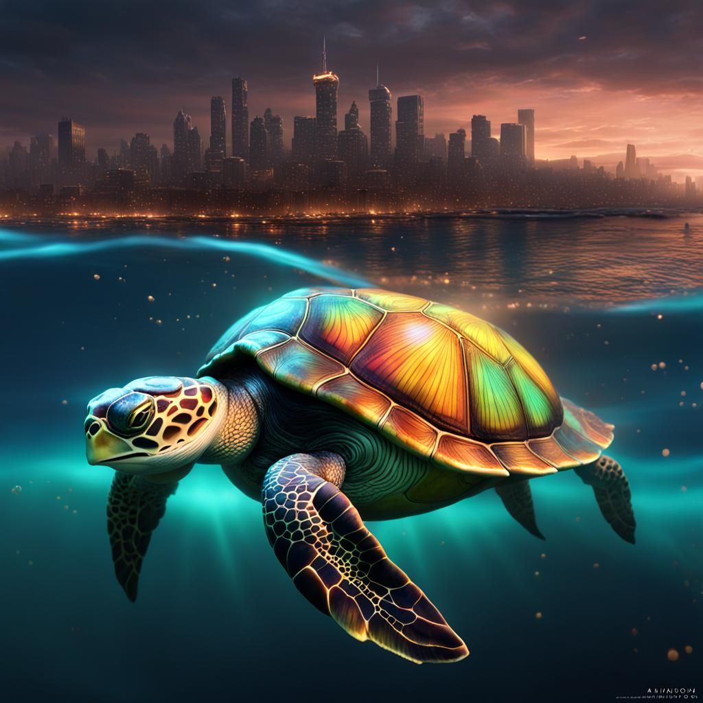 City Turtle: Dark Fantasy Concept Art