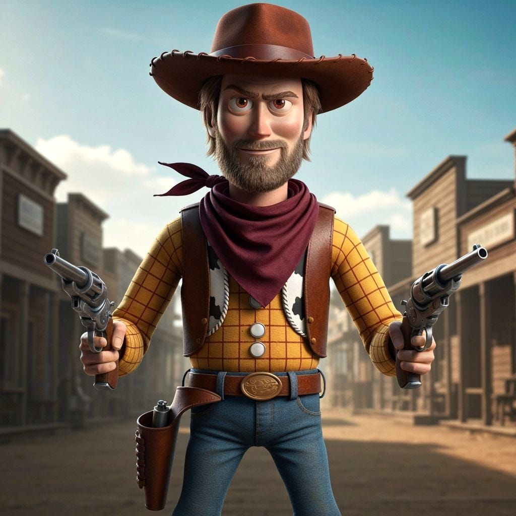 Woody as Clint Eastwood in Wild West Town