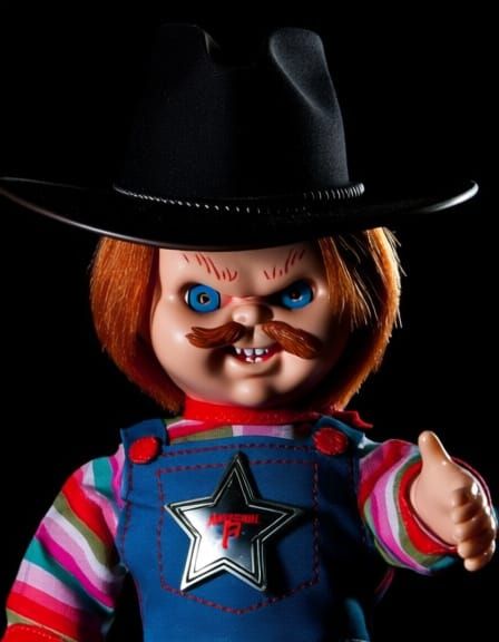 Chucky Doll as a Western Marshal with Stetson Hat
