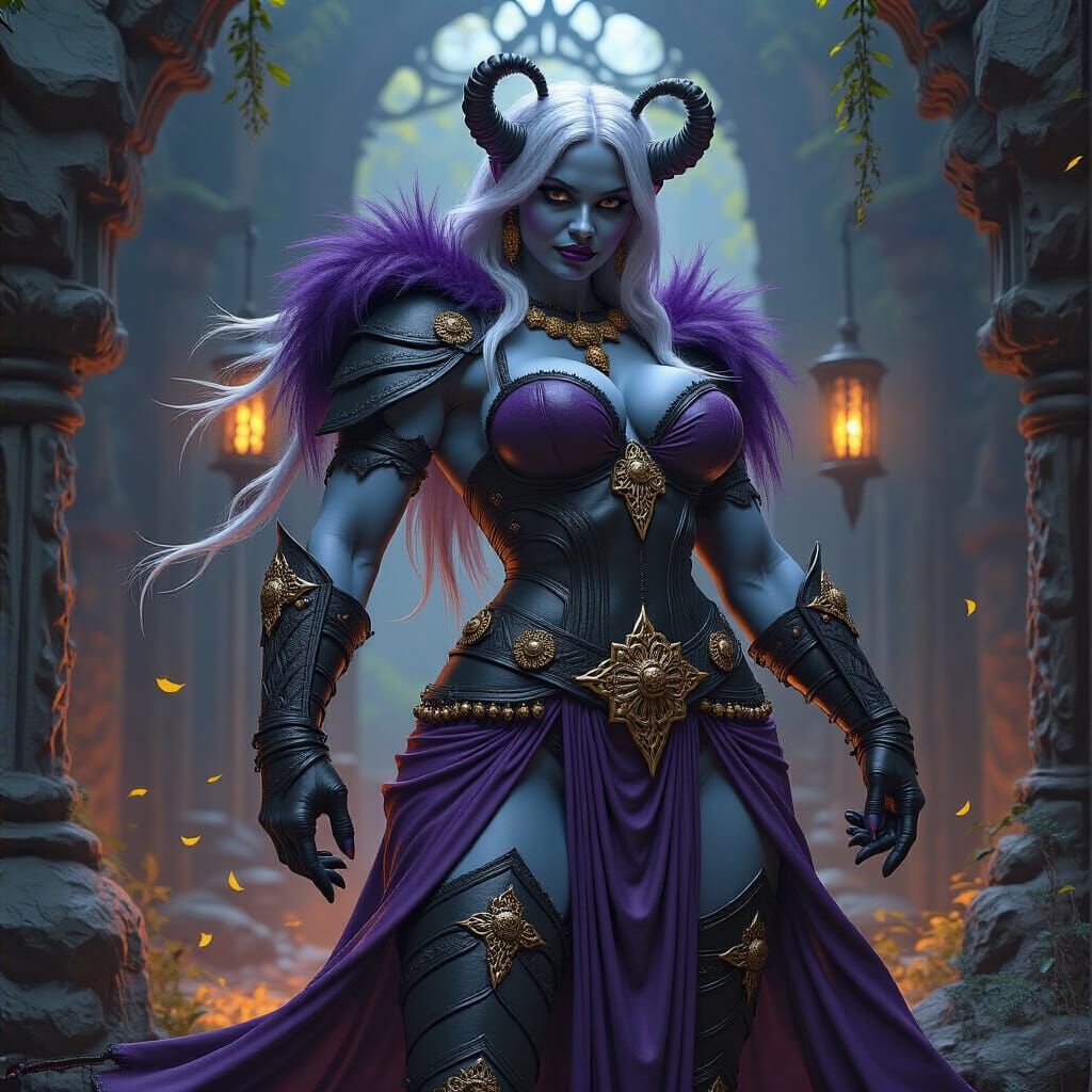 Drow Muscle Warrior in Dark Fantasy Realm