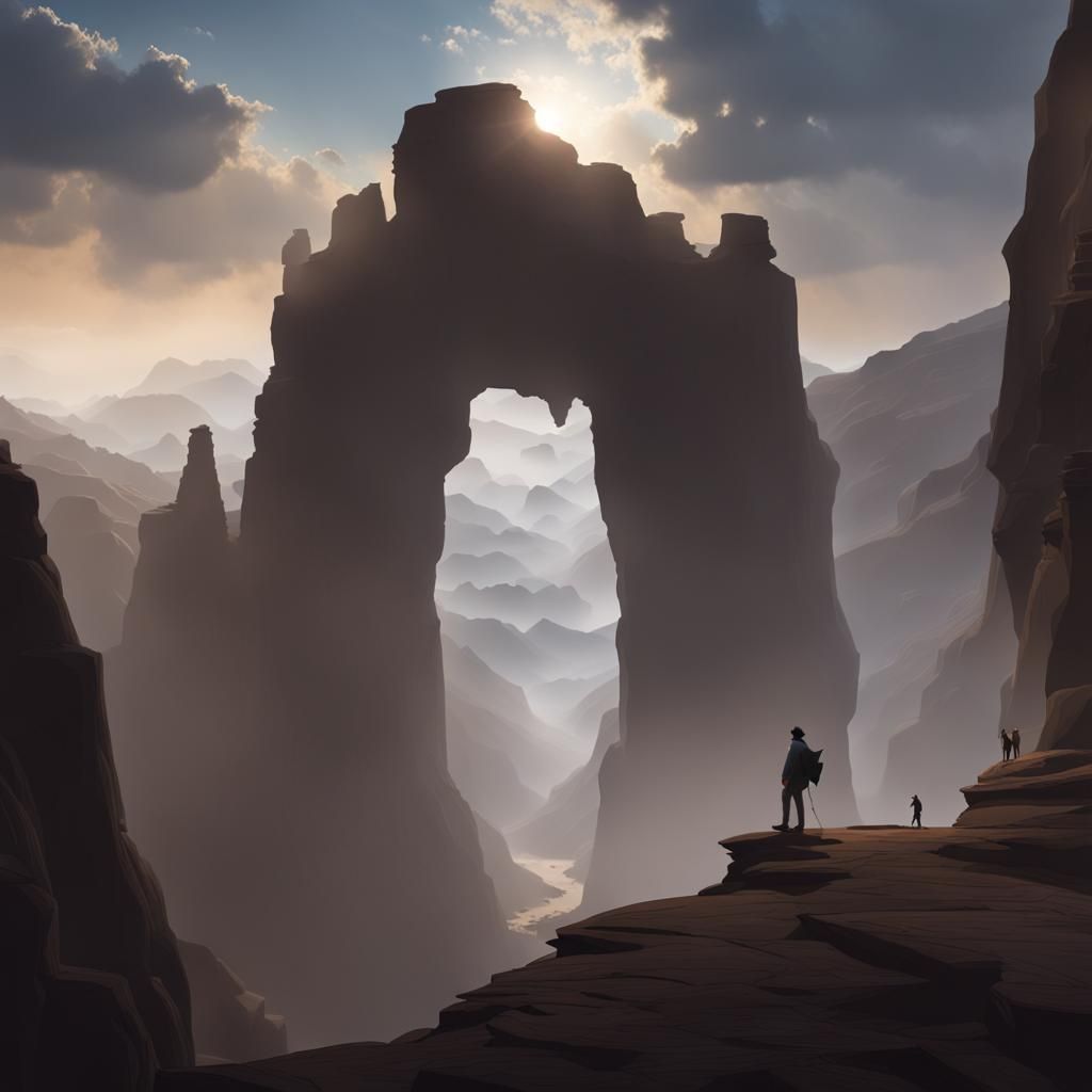 Canyon Vista with Silhouette in Epic Lighting