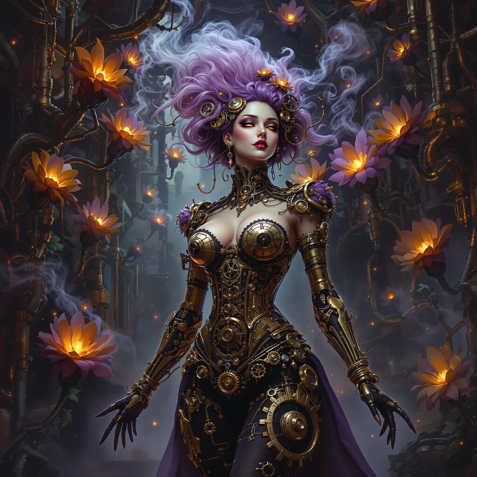 Clockwork Dream Weaver in Victorian Gothic Style