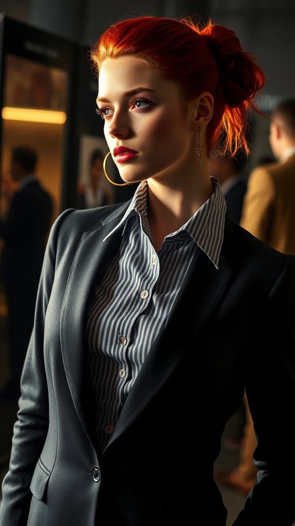 Plus Sized Model in McQueen Inspired Outfit