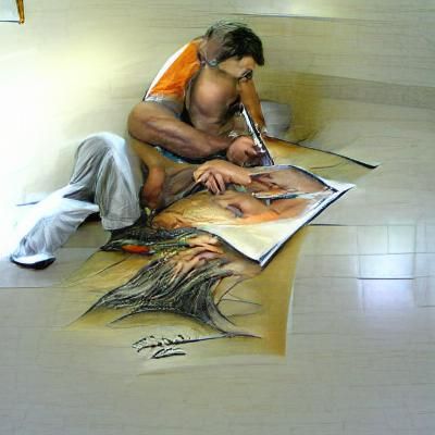 AI Image of an Artist Creating Artwork