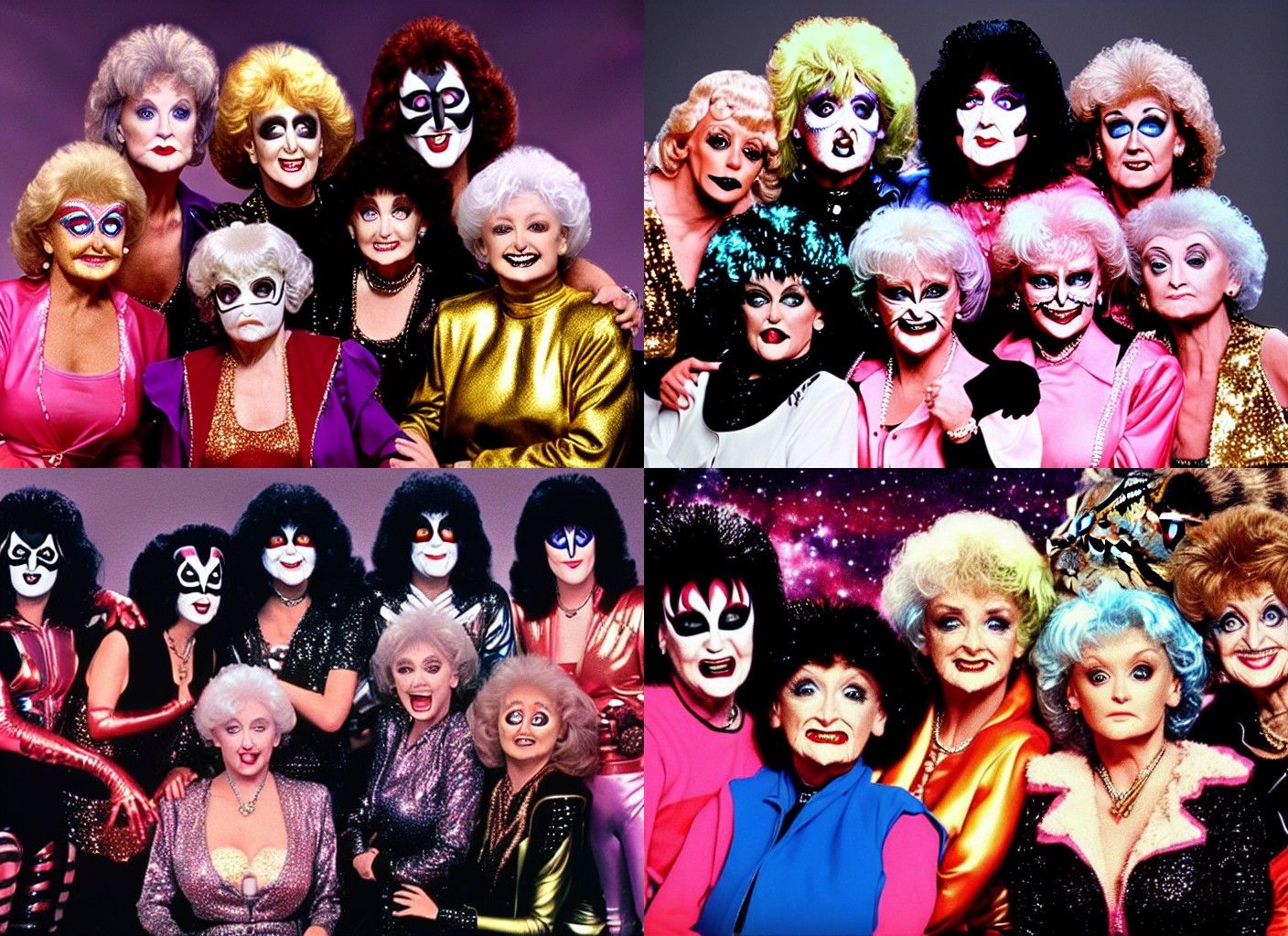 The Golden Girls as KISS: A Rock Band Transformation