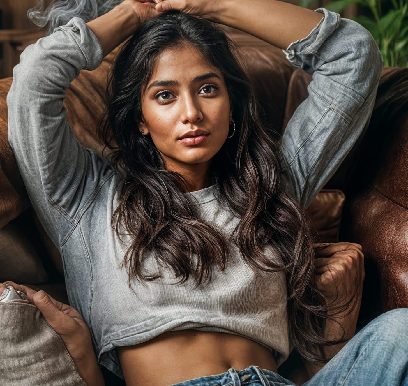 Hyperrealistic Portrait of a Stunning East Indian Woman