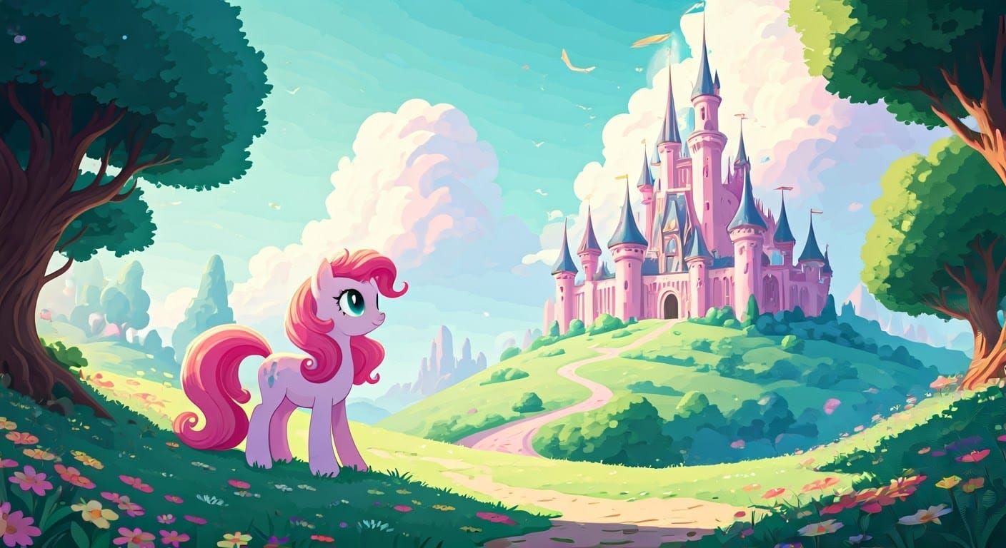 My Little Pony in a Lush Valley