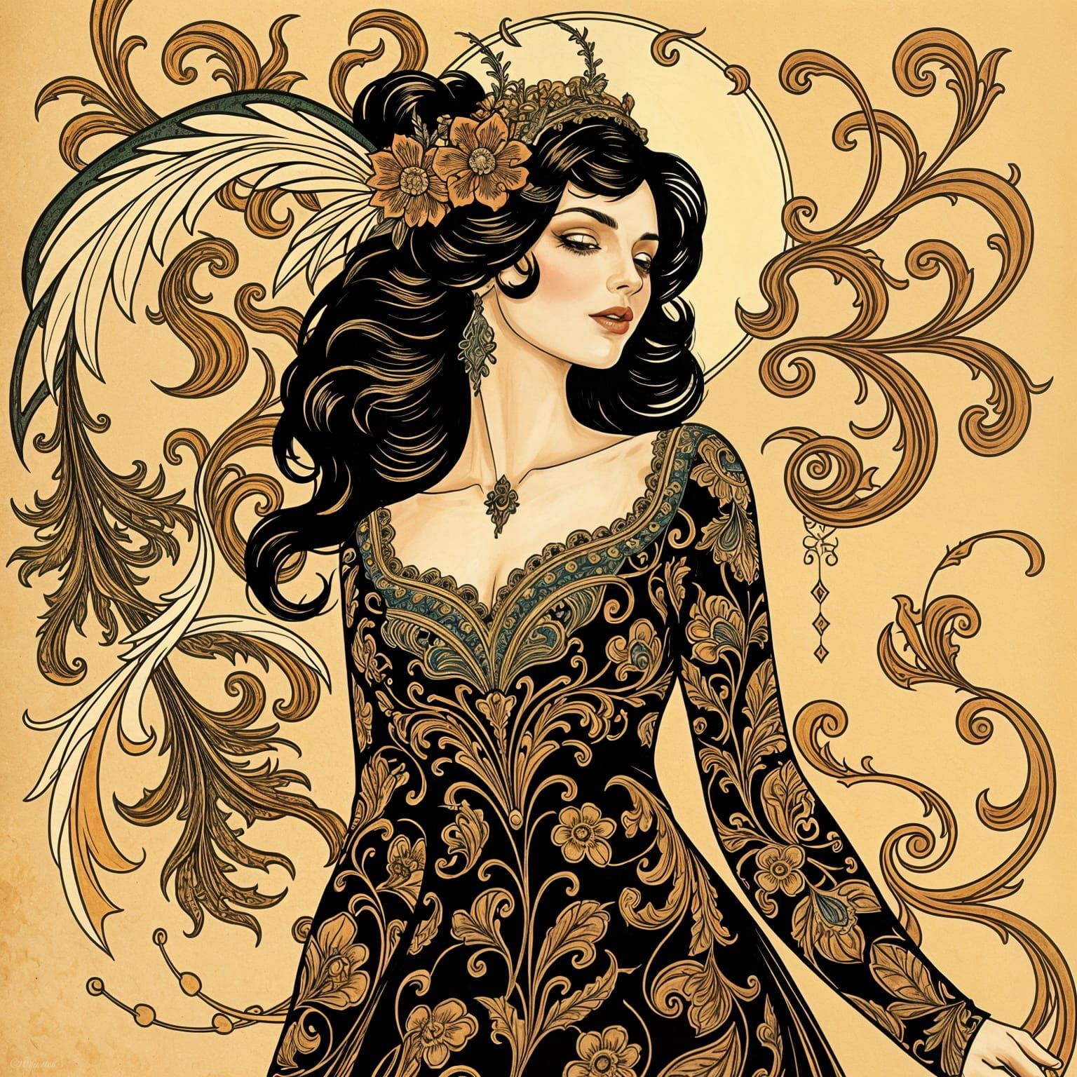 Elegant Art Nouveau Style Design