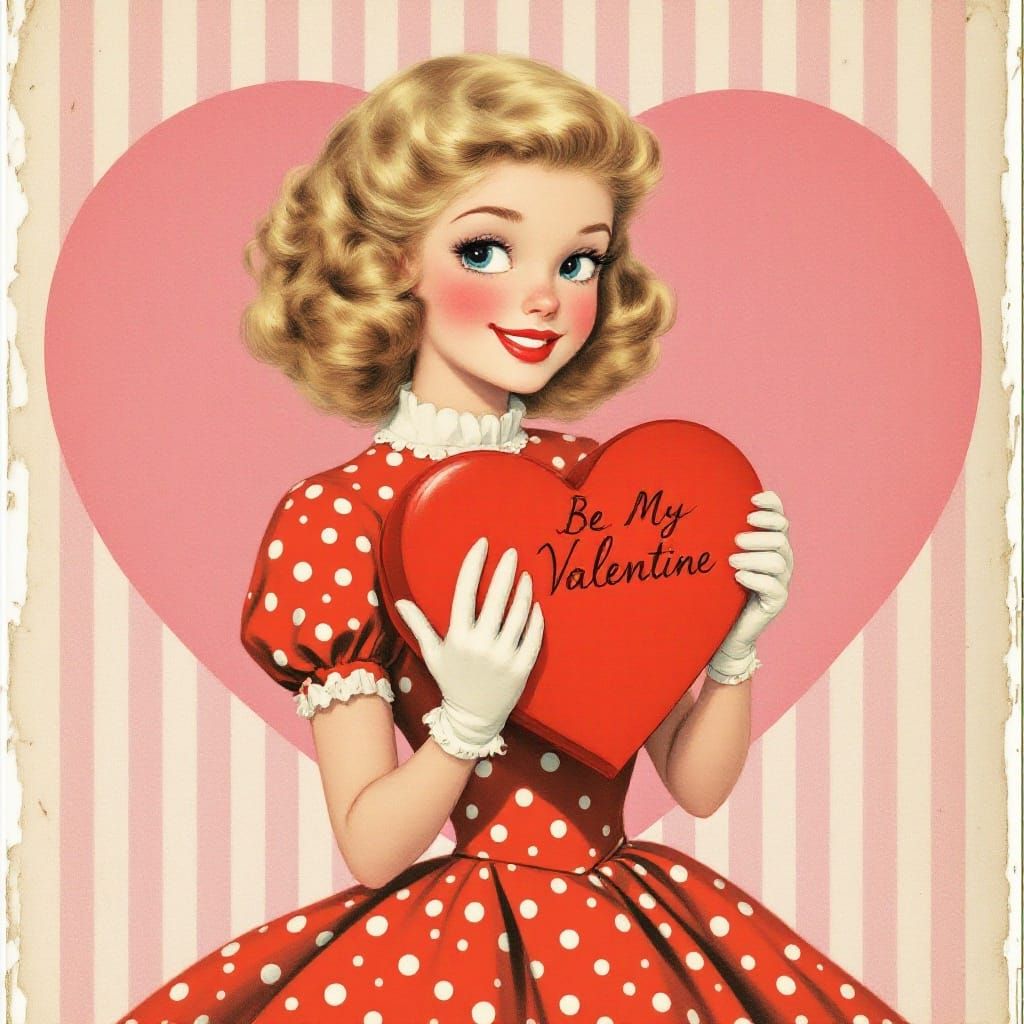 1950s Valentine's Day Card