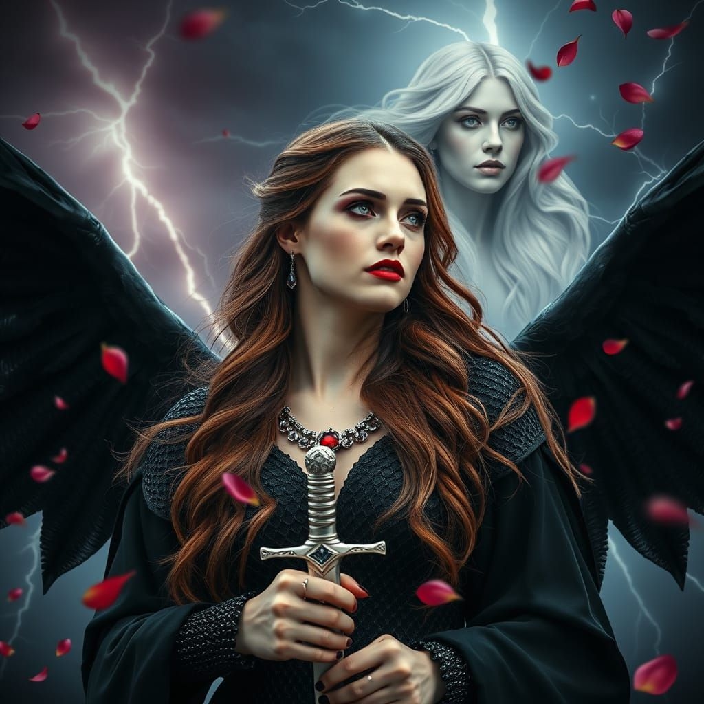 Ethereal Goddess Unveiled in Fiery Glory