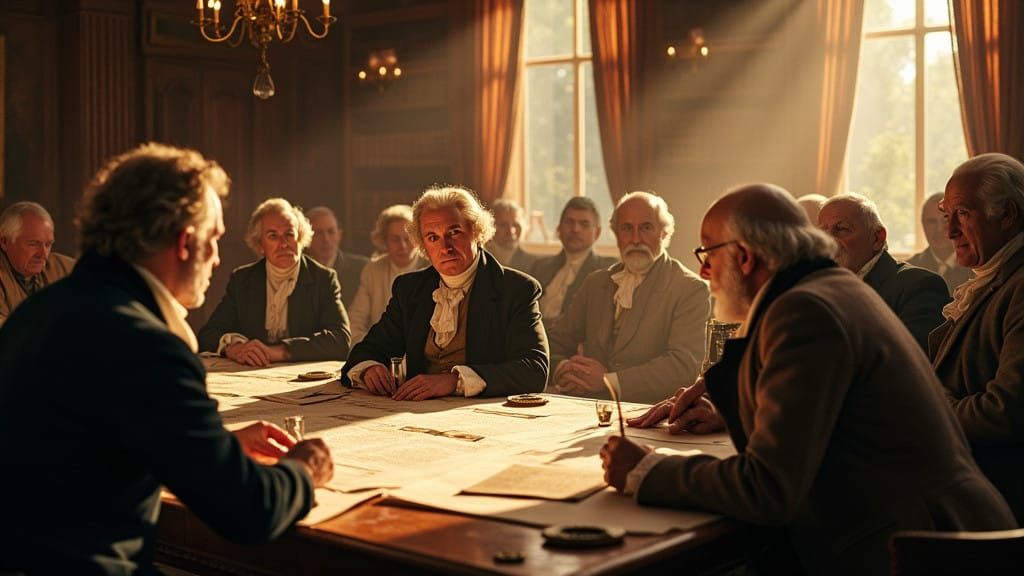 Cinematic Drafting of the Declaration of Independence in a C...