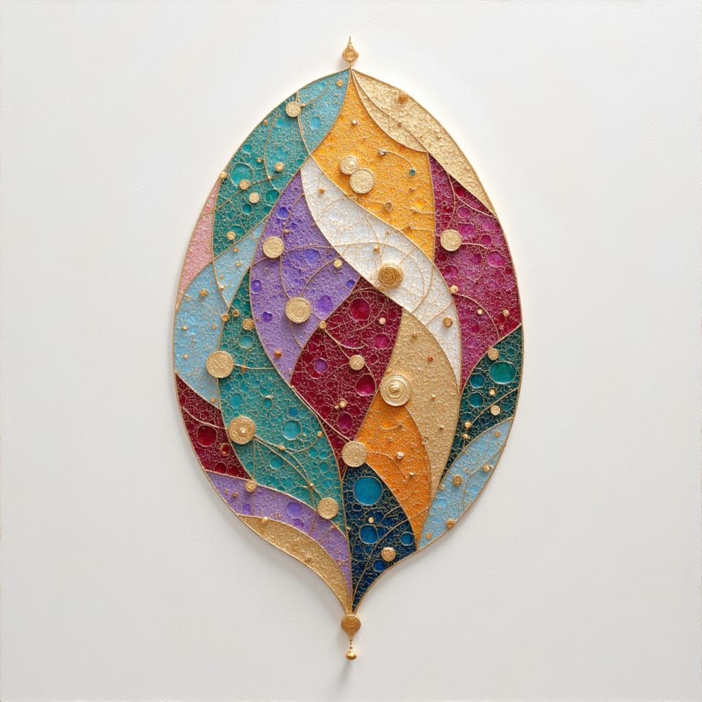 Intricate Faberge Egg in Klimt Style with Arabesque Lace