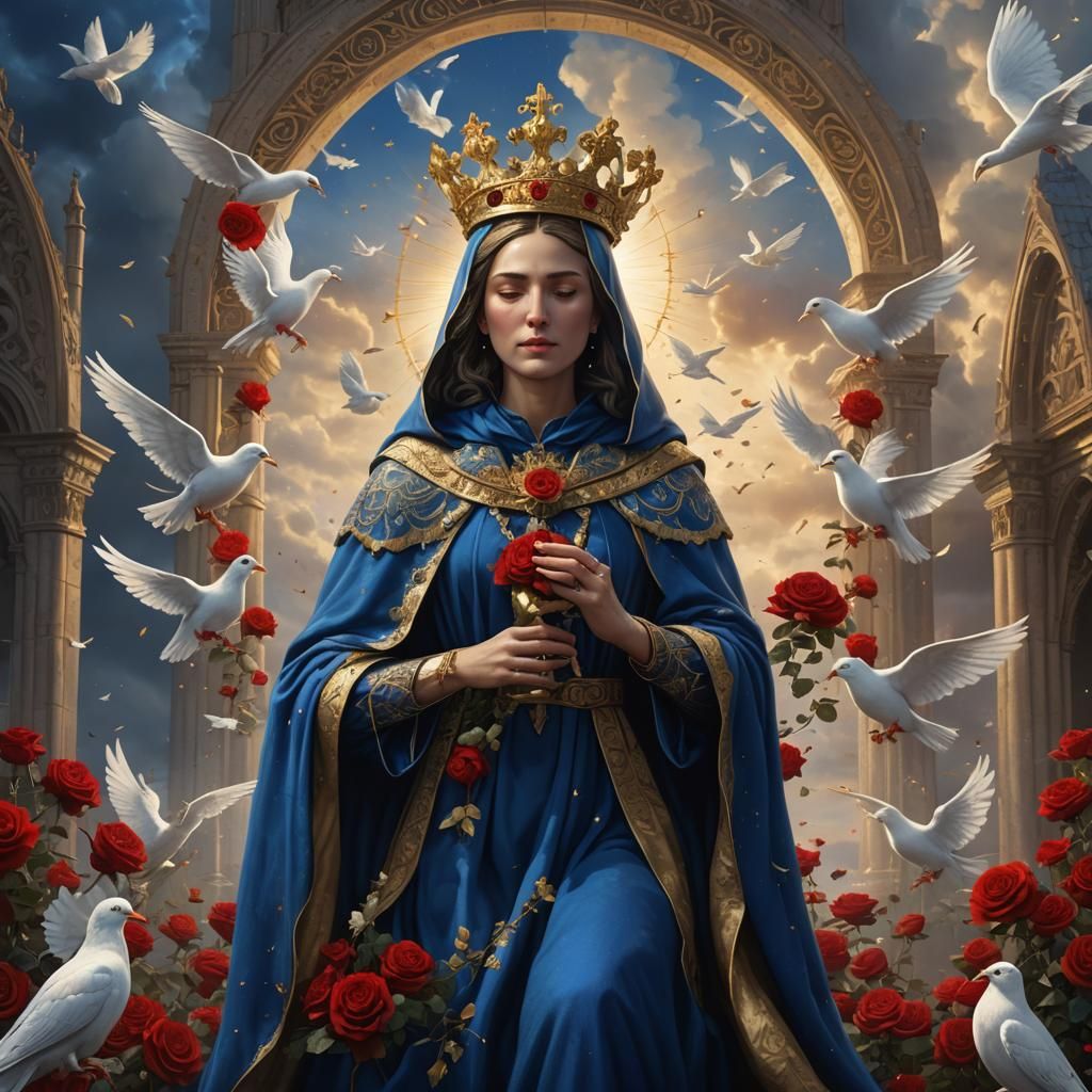 Our Lady of Sorrows in Radiant Sky