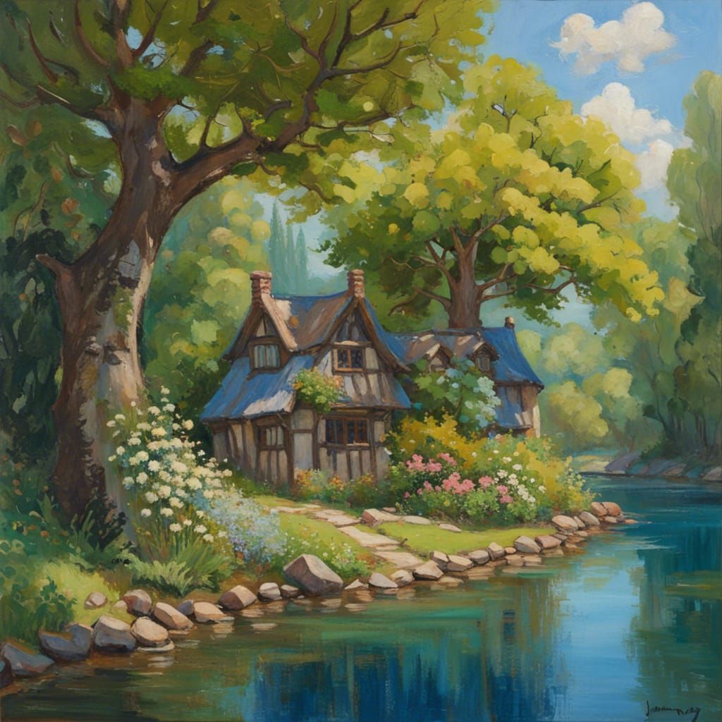 Cottagecore Medieval City with Flower Garden