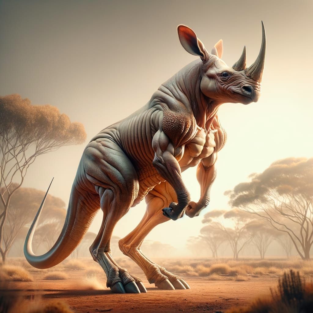 Majestic Rhinoceroo Embodies Strength and Agility in Austral...