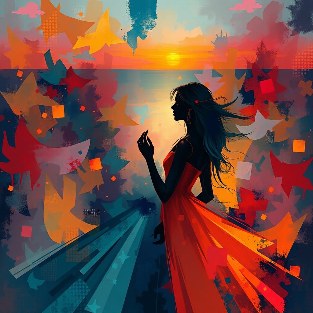 Dreamy Abstractions of Women in Vibrant Colors