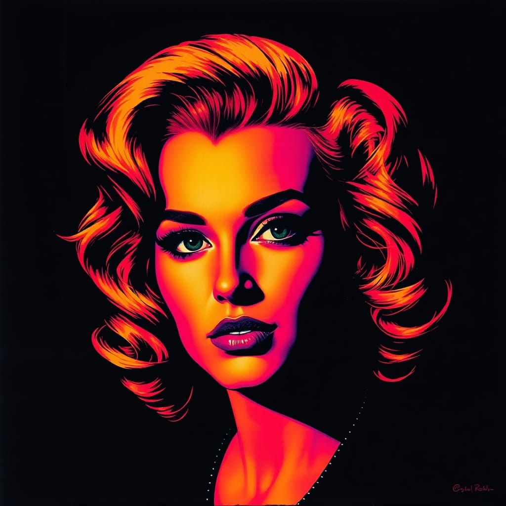 Hyperrealistic Icon Portrait on Black Velvet