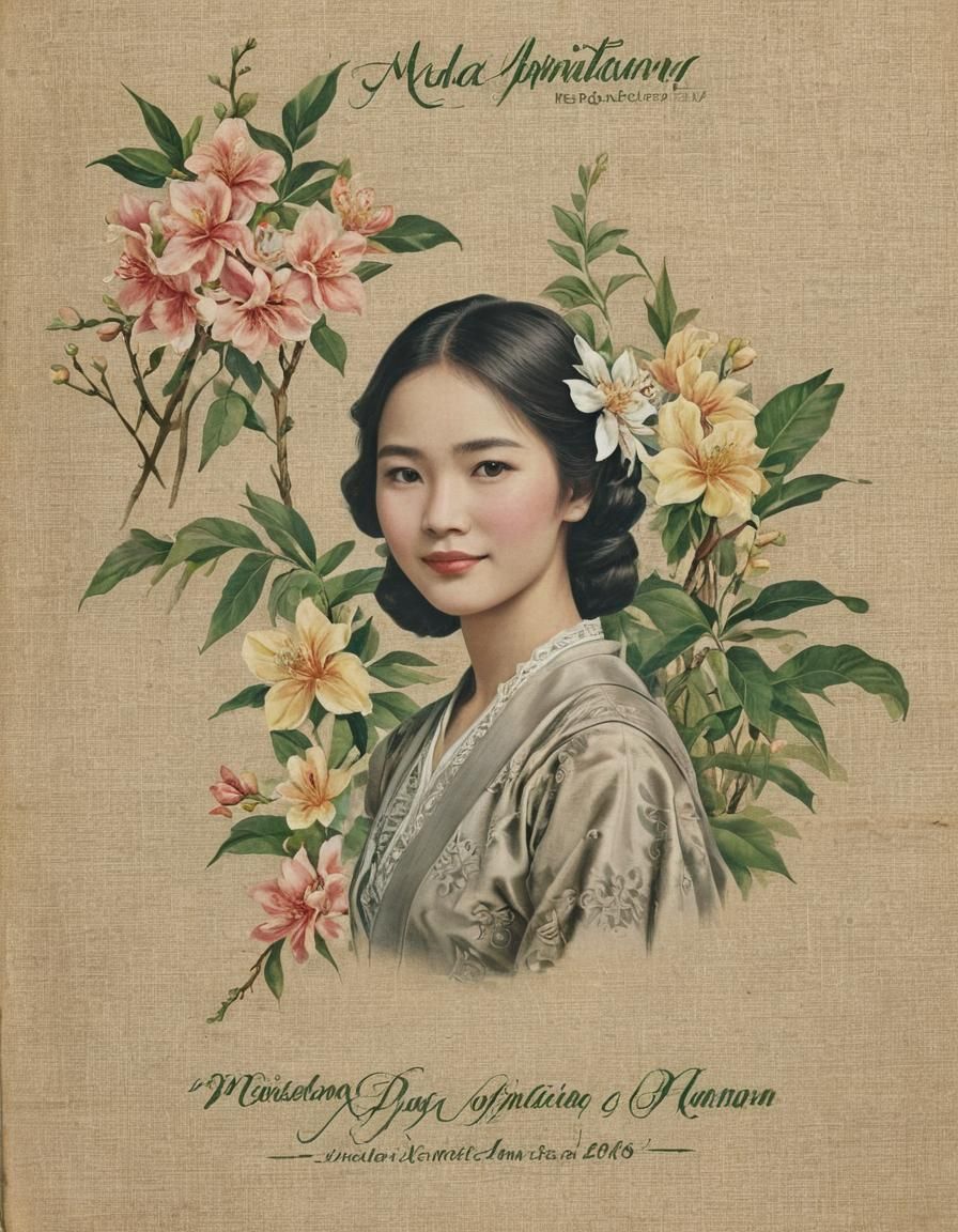 Elegant Vintage Woman Portrait in Natural Setting