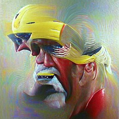 Hulk Hogan Oil Painting in Gurney Style