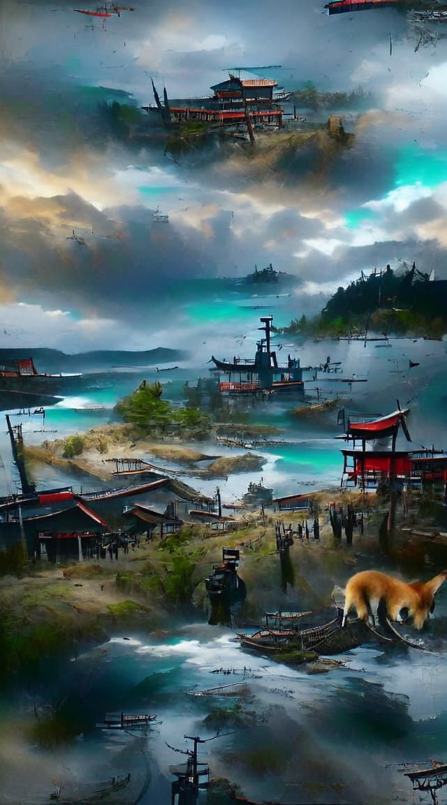 Fox in Tsushima Landscape Concept Art