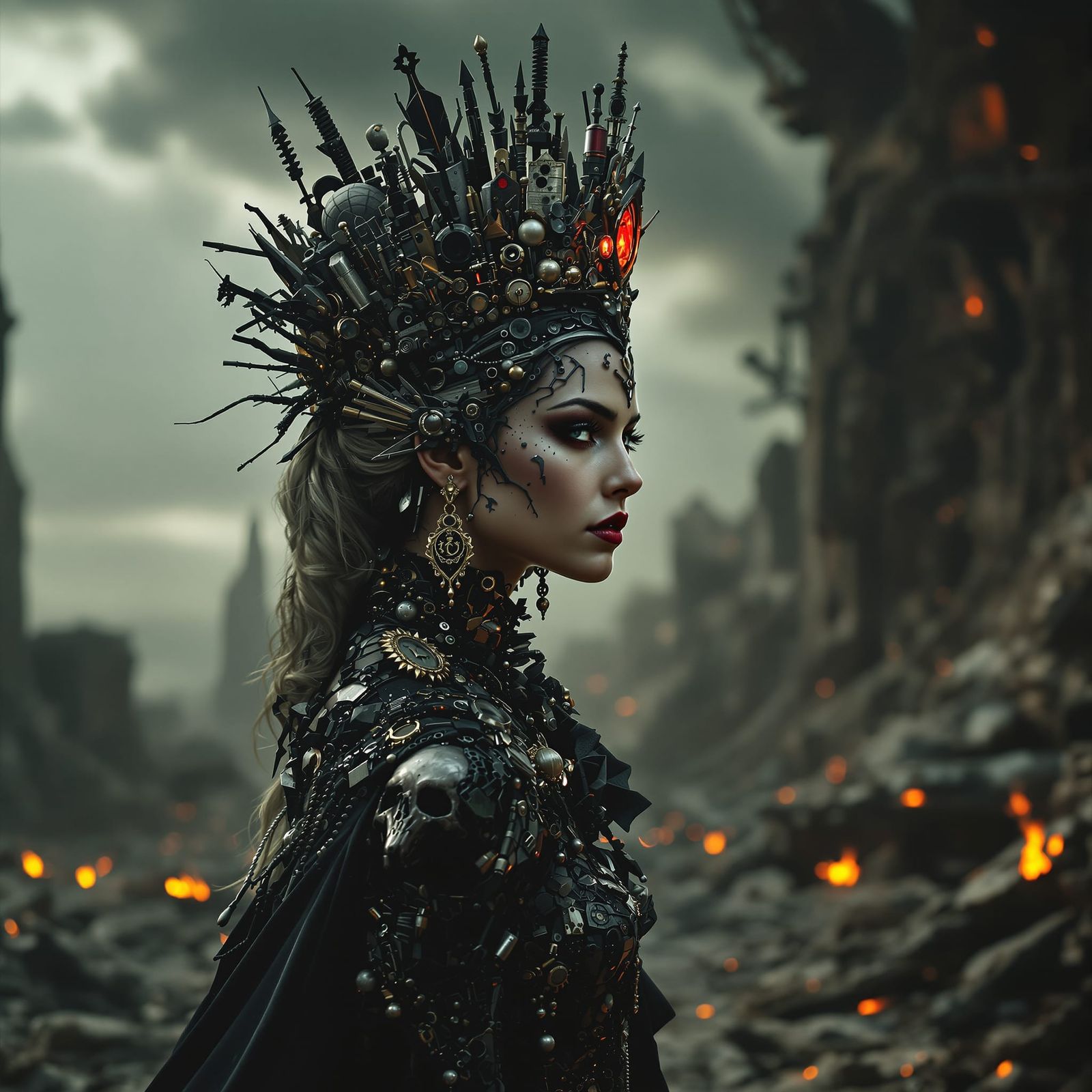 Junkyard Queen in Post-Apocalyptic Wasteland