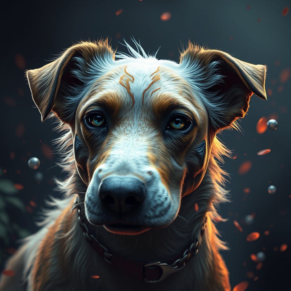 Fantastical Dog Concept Art in Vivid Colors
