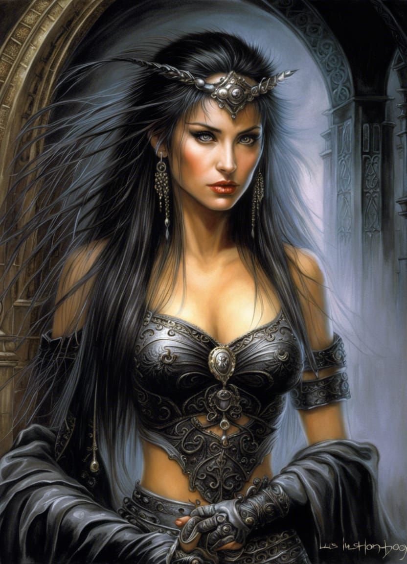 Gorgeous Woman in Dark Fantasy Oil Painting