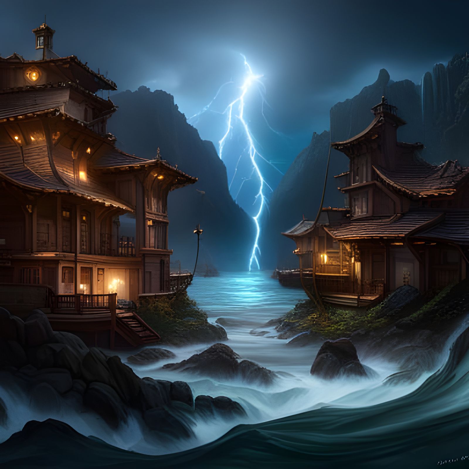 Seahorses and Starfish in Fantastical Underwater Art