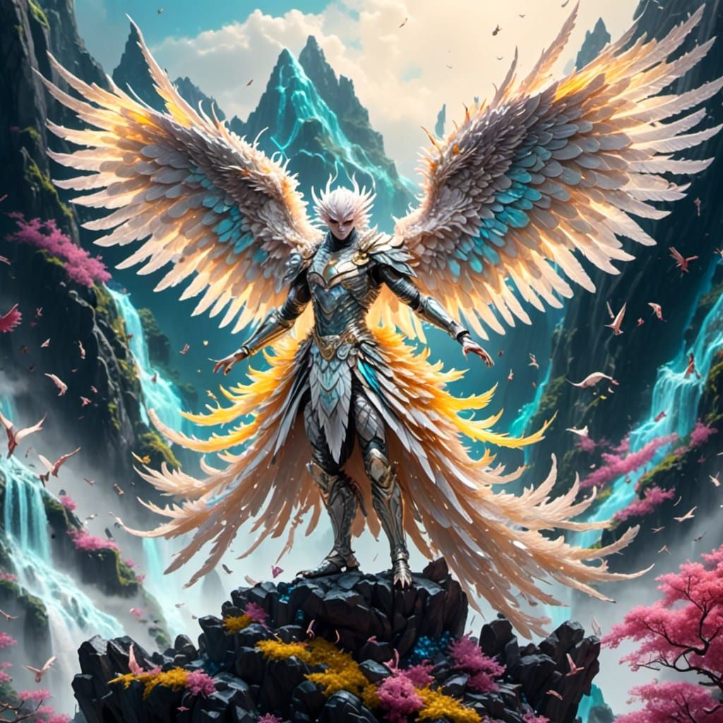 Humanoid bird man, tengu, full body <lora:Critter:1.0> <lora...