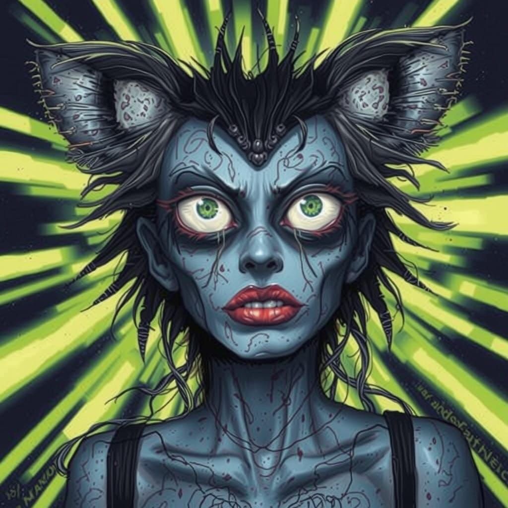 Woman in the Thrall of a Pulsating Rave Scene