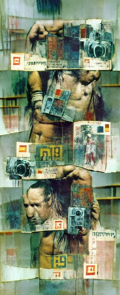 Cyberpunk Comic Book in Collage Art Style