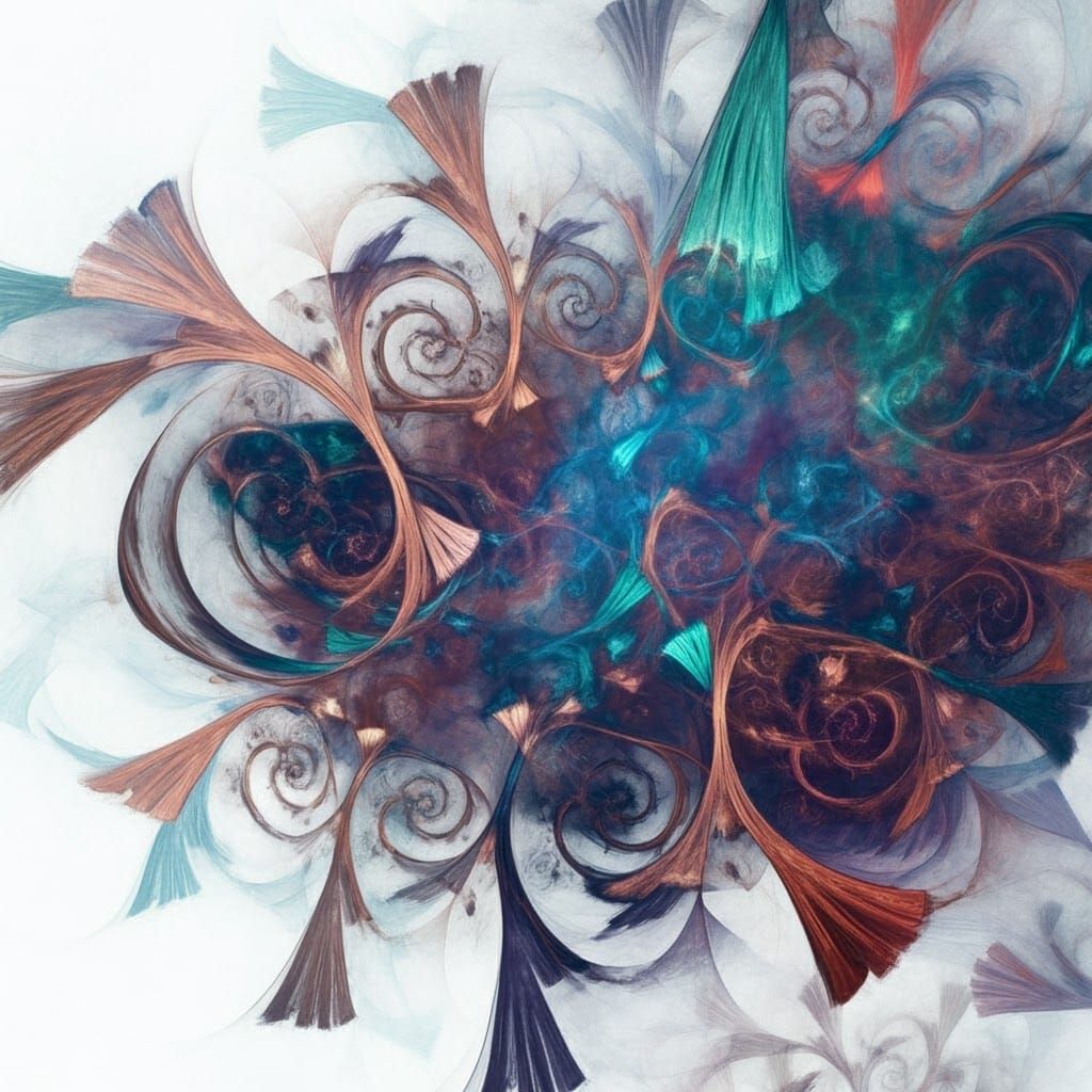 Colorful Tassels on White, Fantasy Concept Art