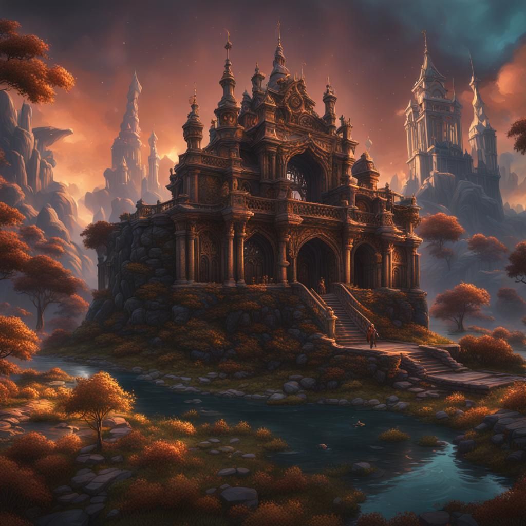 Fantastical Matte Painting in Deep Color