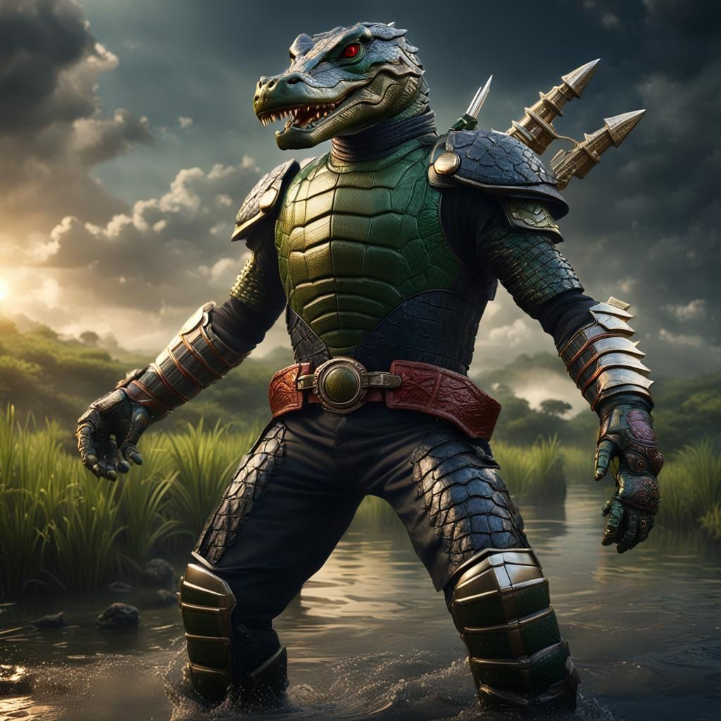 Alligator Kamen Rider: Detailed Matte Painting