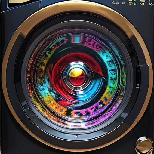 Surreal Washing Machine in Robert Crumb Style