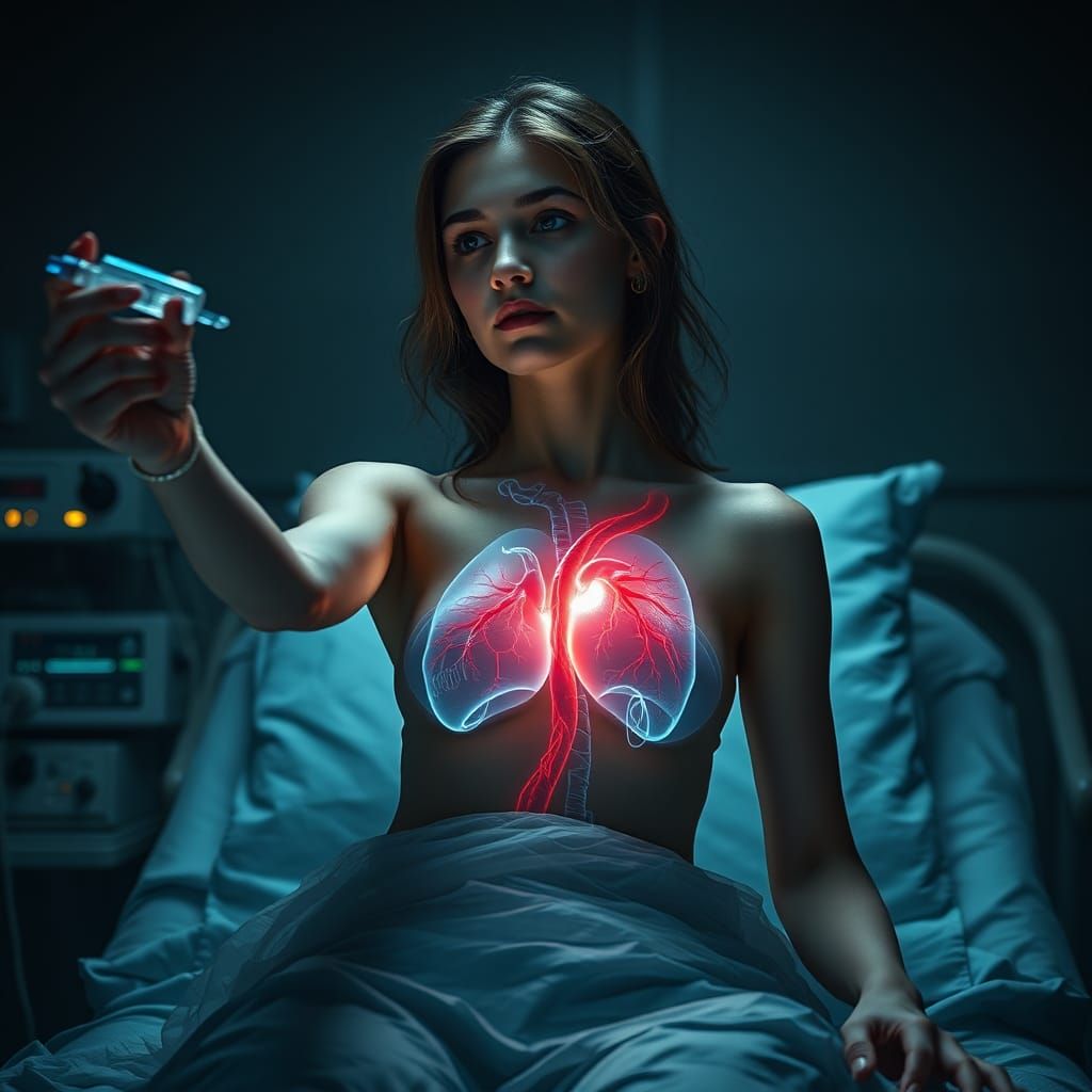 Ethereal Hospital Scene Inspired by High-Fantasy Concept Art