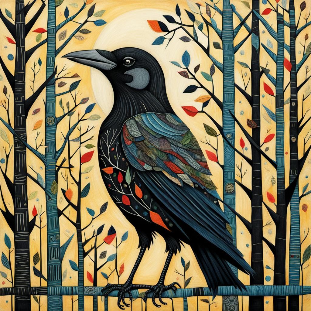 Crow Knight in Art Brut Forest