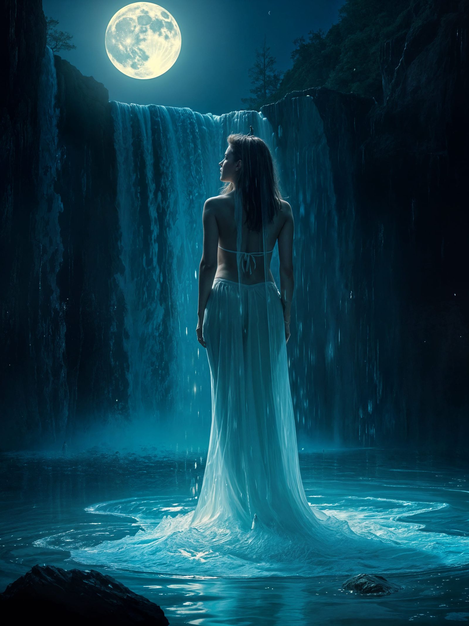 Moonlit Serenade in Dreamy Digital Art