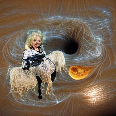 Astronaut Rides Horse into Black Hole