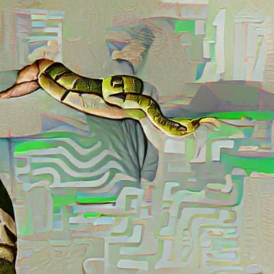 AI Interpretation of a Snake Man