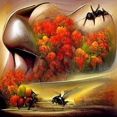 Autumnal Sci-Fi Landscape in Fantasy Art Style