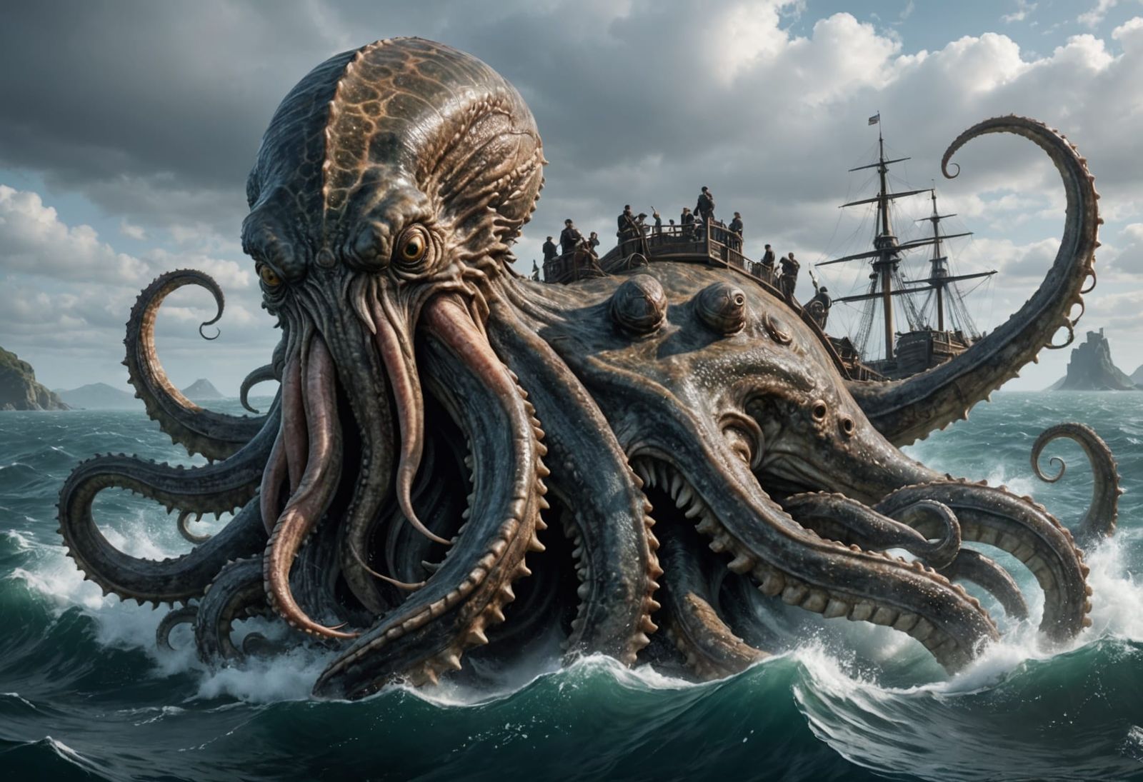 Mystical Sea Monster Unleashed from the Abyss