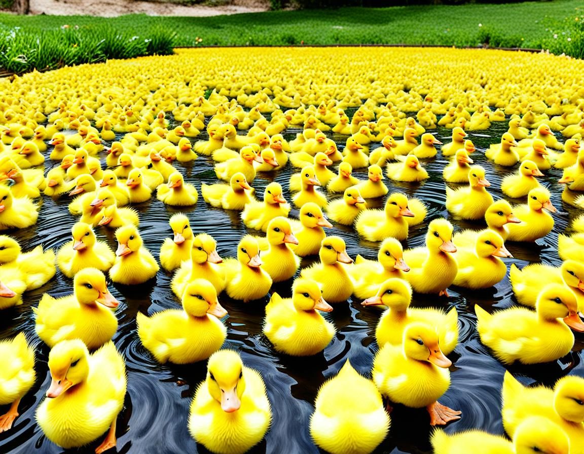 Abundance of Yellow Ducklings