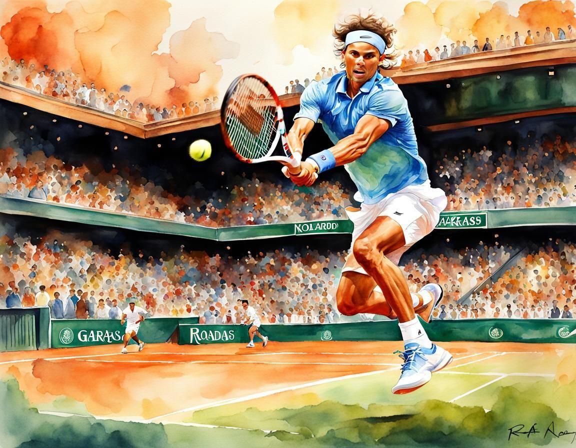 Awesome Rafa Nadal Tennis Player in Action