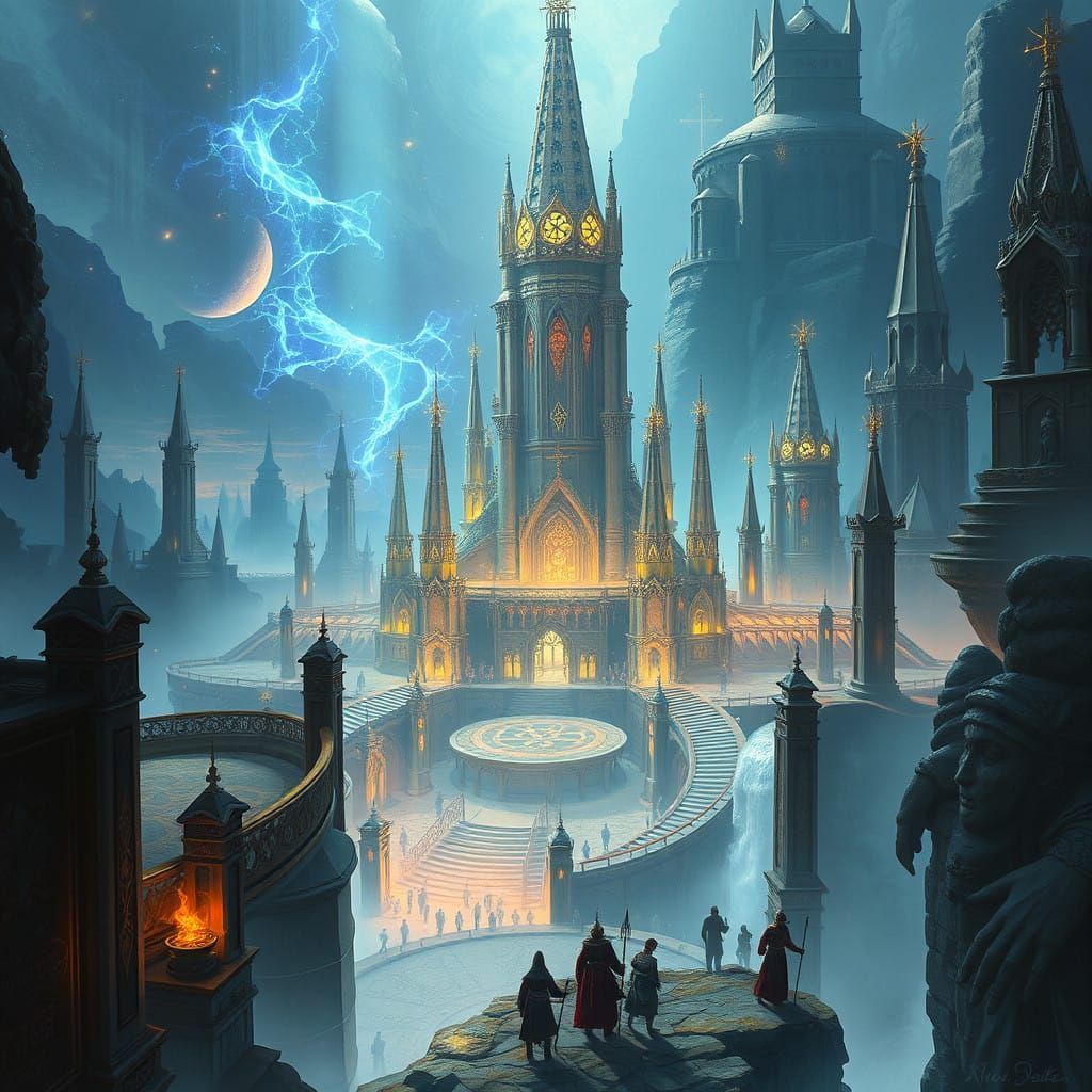 Surreal Tamriel Landscape Unfolds with Mystical Aura