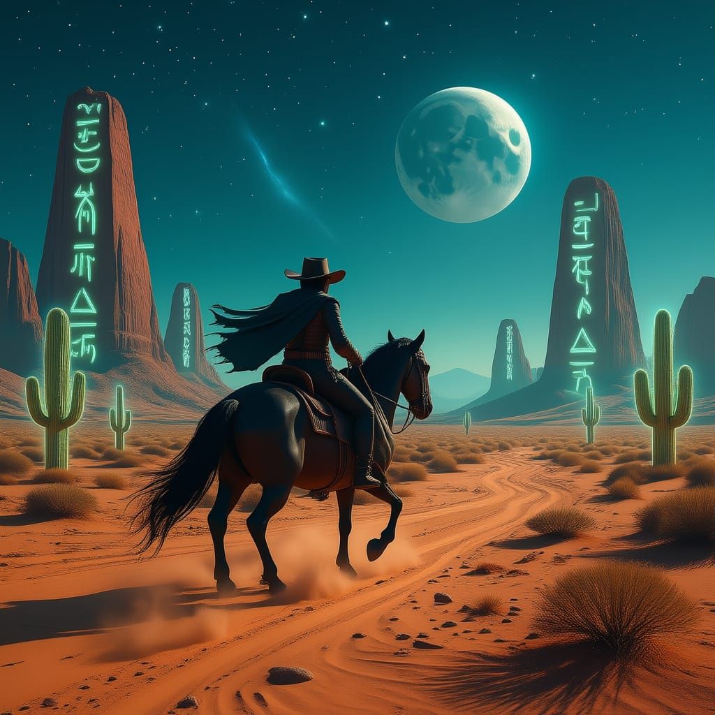 Spectral Cowboy in Cosmic Desert Landscape