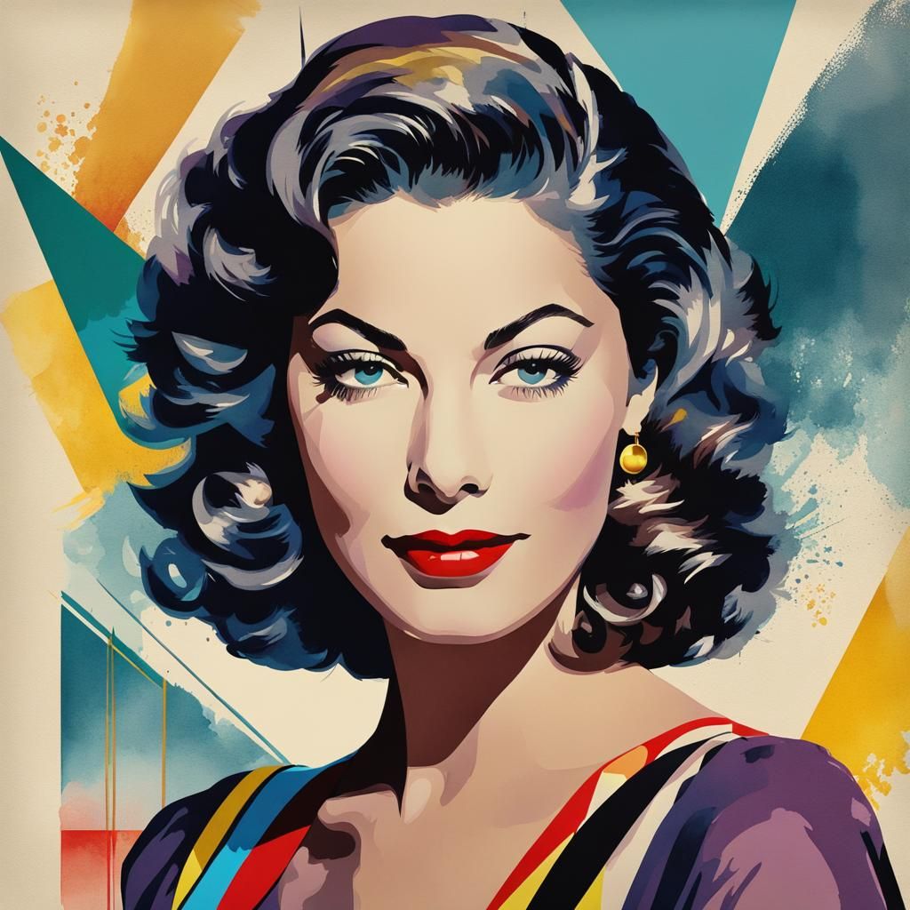 Portrait of Ava Gardner - pop art