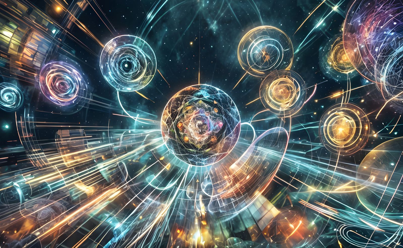 Kaleidoscopic Garden with Pinwheels in Digital Art Style